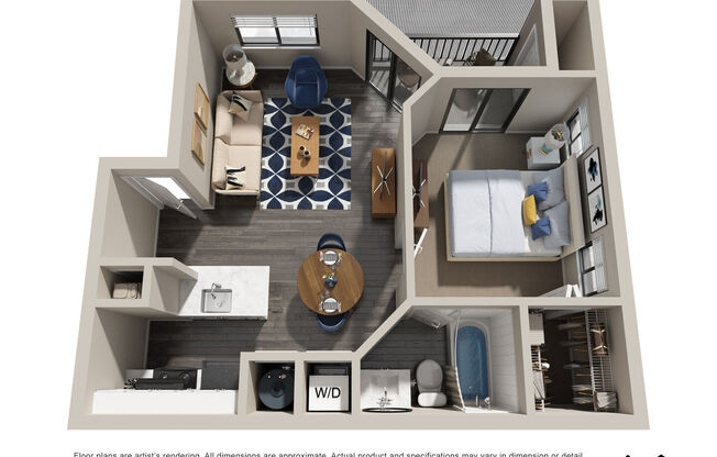 1 bed, 1 bath, 568 sqft, $1,181