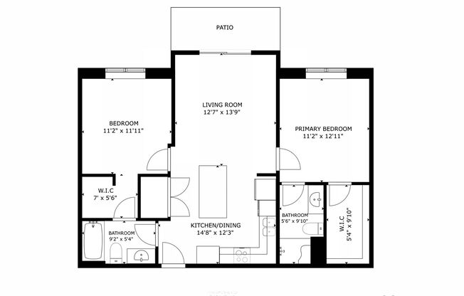 2 beds, 2 baths, 912 sqft, $1,409, Unit 1266-03