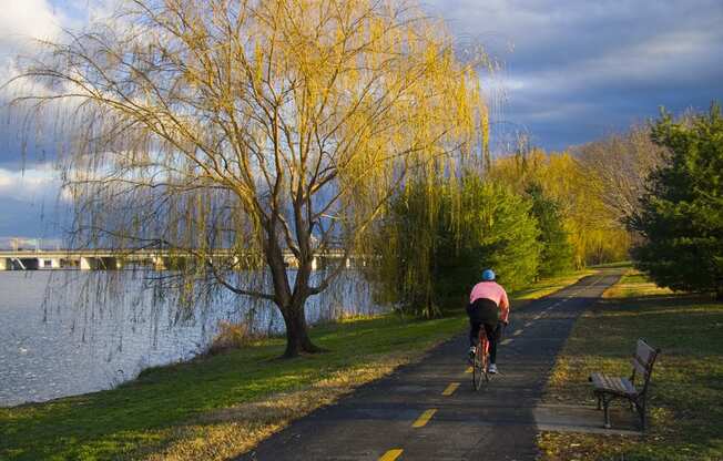 Bridgeyard is located directly on Mt. Vernon Paved Bike/Hike Trail