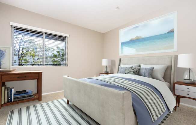 Apartment Bedroom at 55+ FountainGlen Seacliff, Huntington Beach, CA