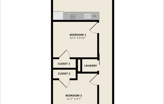 2 beds, 1 bath, 835 sqft, $1,585, Unit 108