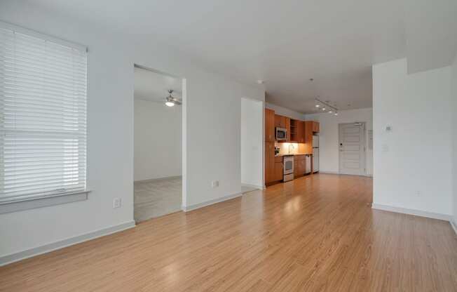 12 South Apartments - Nashville TN - kitchen with dark wood cabinets and stainless steel appliances