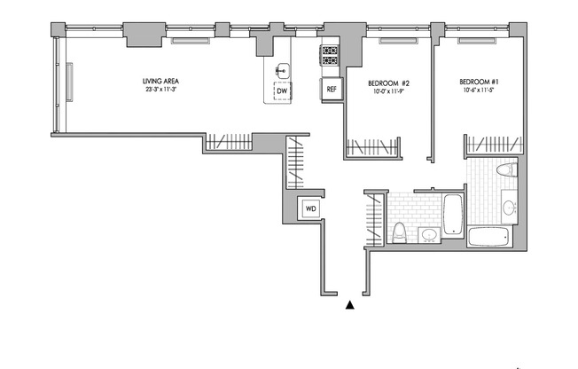 2 beds, 2 baths, $5,753, Unit 211