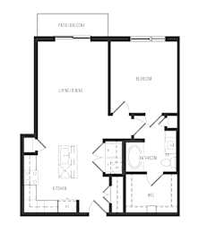 1 bed, 1 bath, 762 sqft, $1,525