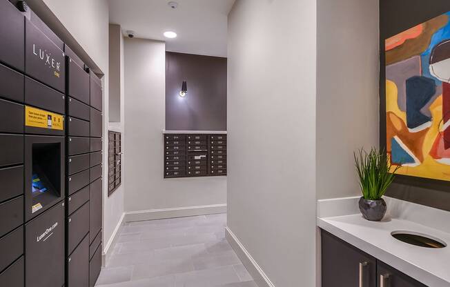 Package room at The Exchange Luxury Apartments in St. Petersburg, FL