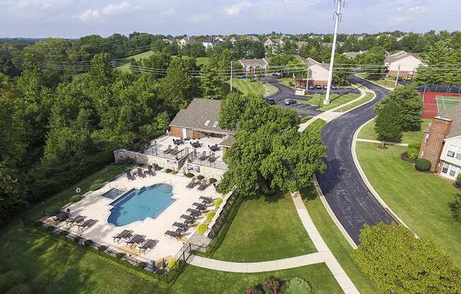 Ariel View of the Outdoor Pool