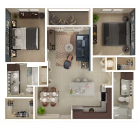 2 beds, 2 baths, 1,103 sqft, $2,484