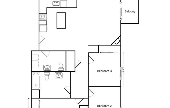 3 beds, 1.5 baths, 1,109 sqft, $1,449, Unit WE 1004-03