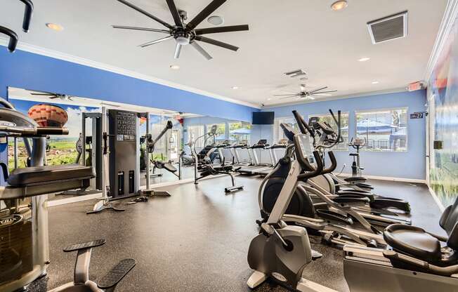 Fitness center at Santa Rosa Apartments