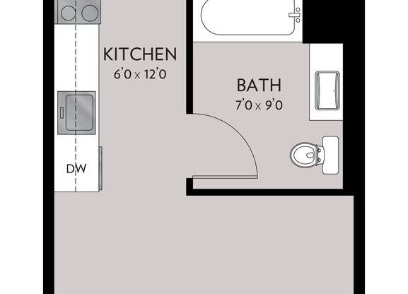 Studio, 1 bath, 425 sqft, $1,306