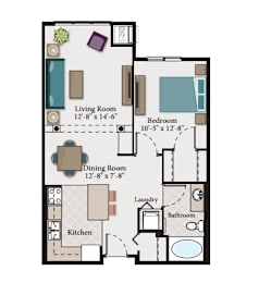 1 bed, 1 bath, 785 sqft, $1,320