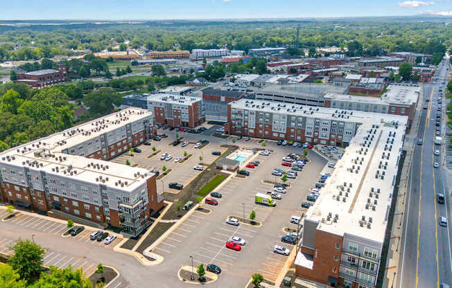 Overhead view of Park View Greer Apartments in Greer, SC