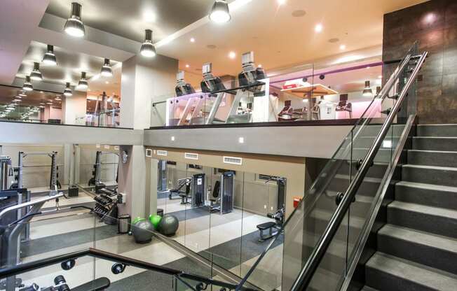Fitness center at The Leo