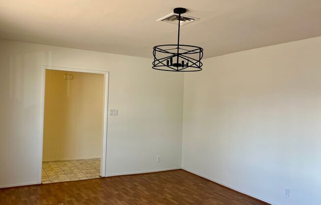 Two story, three bedroom, two & a half bath, two car garage, RV parking with NO HOA