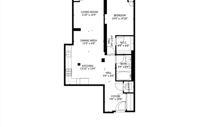 1 bed, 1 bath, 859 sqft, $4,250, Unit 211