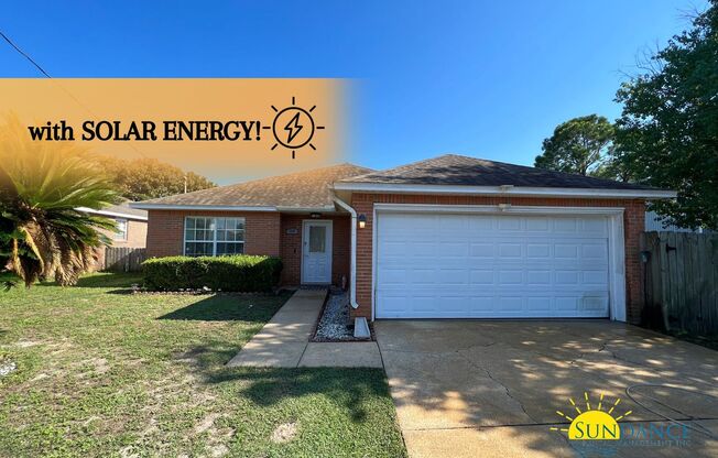 Heart of Destin 3 Bedroom Home with Solar Energy!