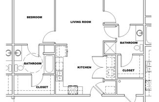 2 beds, 2 baths, 937 sqft, $1,320, Unit Building 107: 3G
