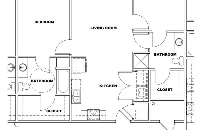 2 beds, 2 baths, 937 sqft, $1,320, Unit Building 107: 3G