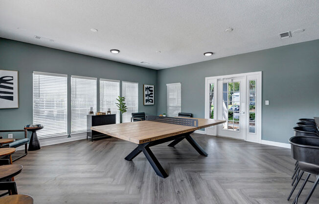 our apartments offer a clubhouse with a ping pong table