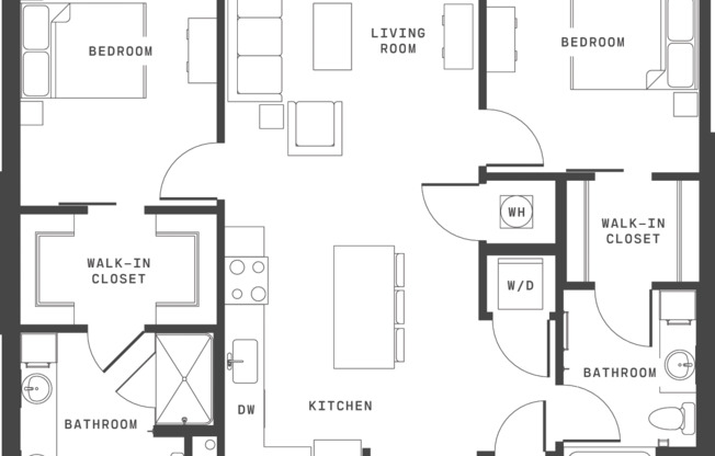2 beds, 2 baths, 1,084 sqft, $3,475, Unit 4341
