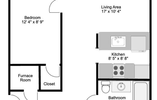 1 bed, 1 bath, 510 sqft, $675, Unit 150