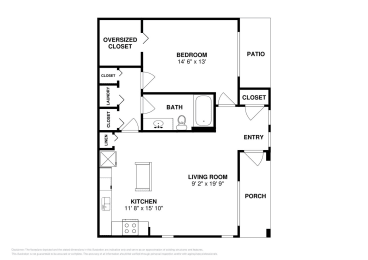 1 bed, 1 bath, 797 sqft, $1,621