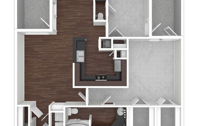 1 bed, 1.5 baths, 1,035 sqft, $1,660