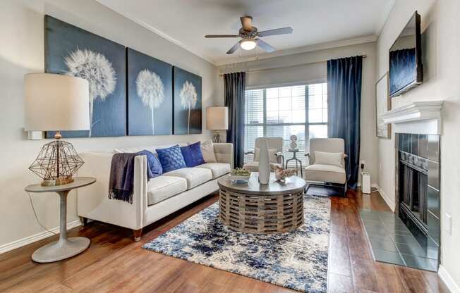 Modern Living Room at Windsor on White Rock Lake, Dallas, TX, 75218