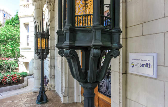 outside vintage architecture at norwood apartments in washington dc