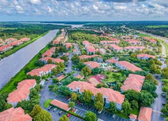 Aerial View Of The City at The Boot Ranch Apartments, Florida, 34685