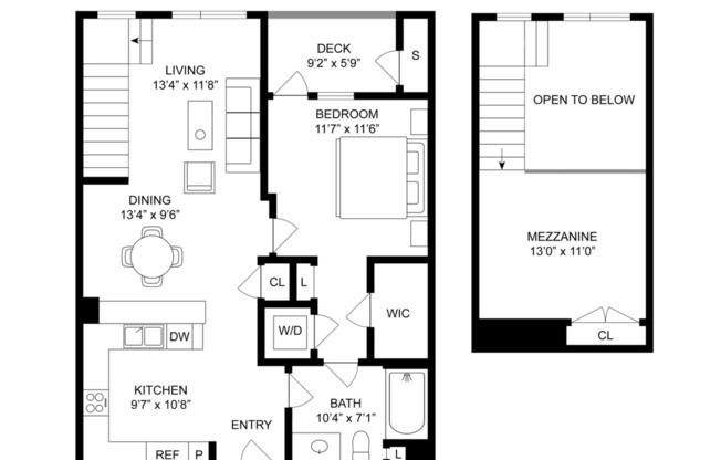 1 bed, 1 bath, 879 sqft, $3,577