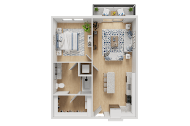 1 bed, 1 bath, 698 sqft, $1,751