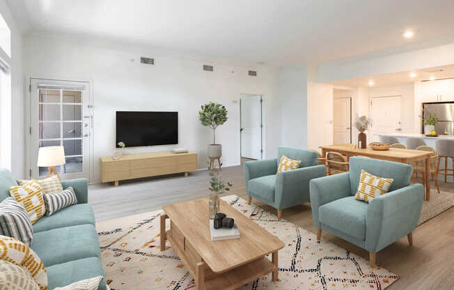 Living Room with Hard Surface Flooring