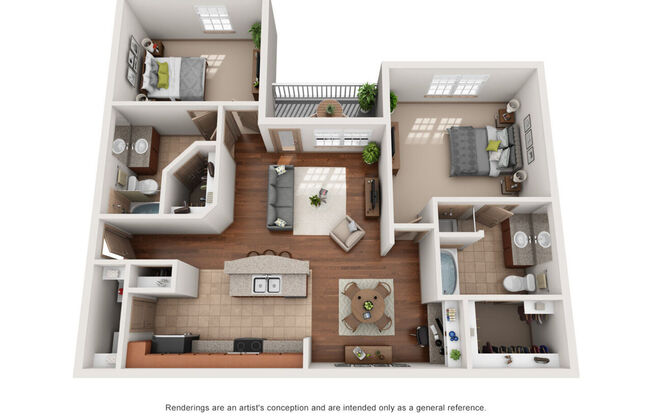 2 beds, 2 baths, 1,112 sqft, $1,967