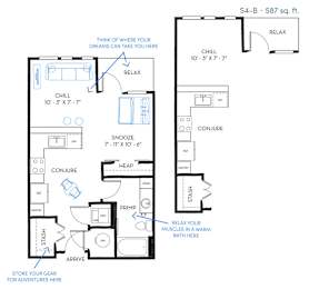 Studio, 1 bath, 587 sqft, $1,476