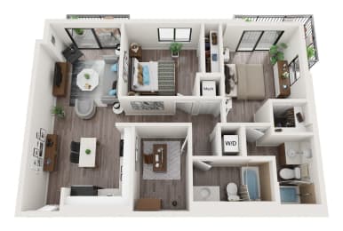 2 beds, 2 baths, 990 sqft, $2,911