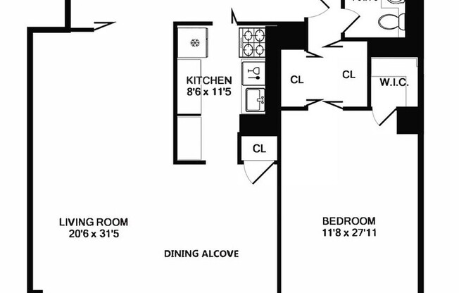 1 bed, 1.5 baths, 900 sqft, $6,000, Unit 31B
