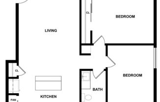 2 beds, 1 bath, 900 sqft, $3,025