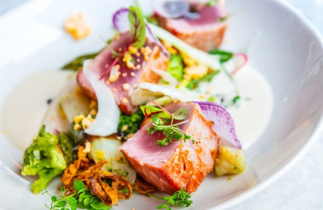 Fine Dining Dish with Seared Tuna