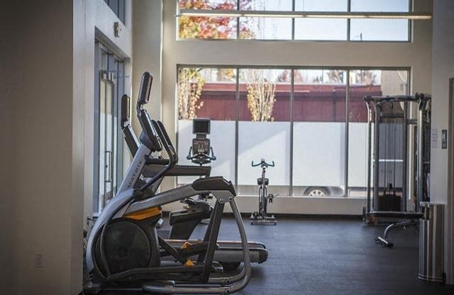 fitness center- cardio machines, weighted machines