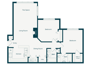 2 beds, 2 baths, 1,069 sqft, $2,131