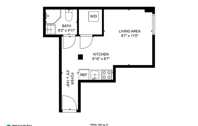 Studio, 1 bath, 245 sqft, $1,495, Unit 305