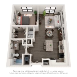 1 bed, 1 bath, 730 sqft, $1,849
