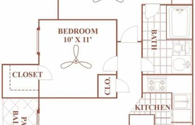 2 beds, 1 bath, 745 sqft, $1,100