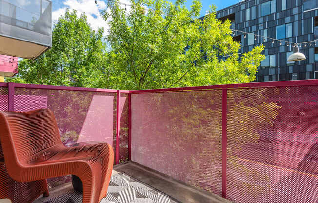 Private Balcony with Mesh Railing