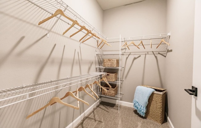 close with many towels and hangers