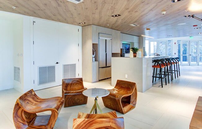 Social kitchen with TV