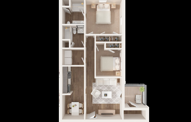 2 beds, 2 baths, 1,040 sqft, $1,275, Unit 801