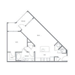 1 bed, 1 bath, 759 sqft, $1,811