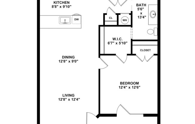 1 bed, 1 bath, 741 sqft, $1,320